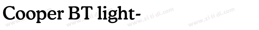 Cooper BT light字体转换